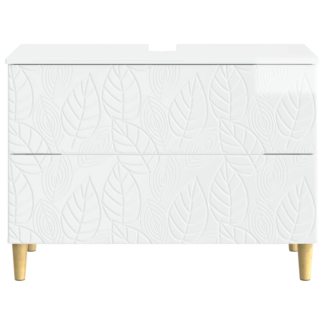 Badeværelsesskabsunder DELFT Hvid højglans 82 x 41 x 59 cm