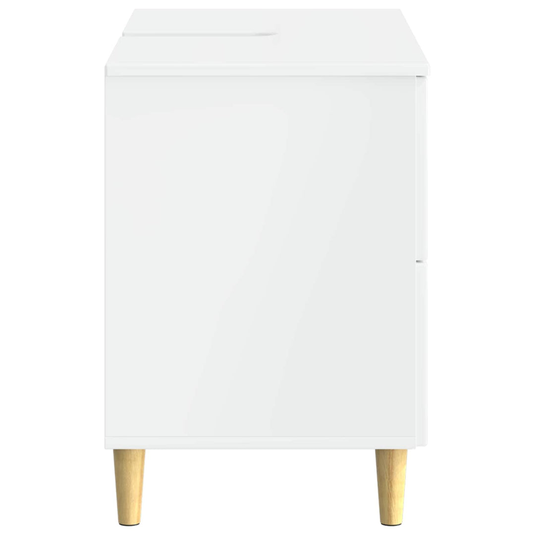 Badeværelsesskabsunder DELFT Hvid højglans 82 x 41 x 59 cm