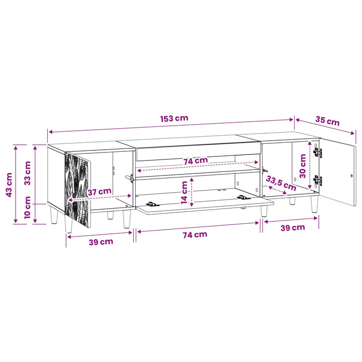 LED TV-skab Sonoma-eg Konstrueret træ