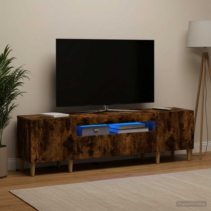 LED TV-skab Røget eg Konstrueret træ