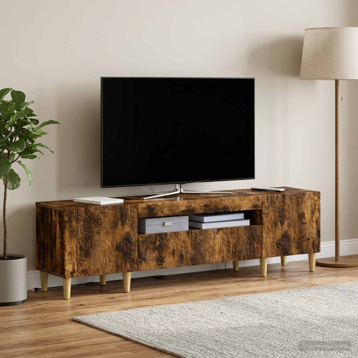 LED TV-skab Røget eg Konstrueret træ