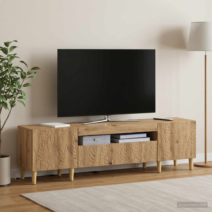 LED TV-skab Artisan-eg Konstrueret træ