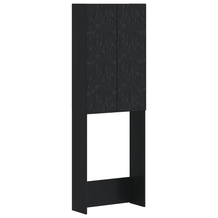 Toilet Skab DELFT Sort 66 x 25,5 x 190 cm Konstrueret træ