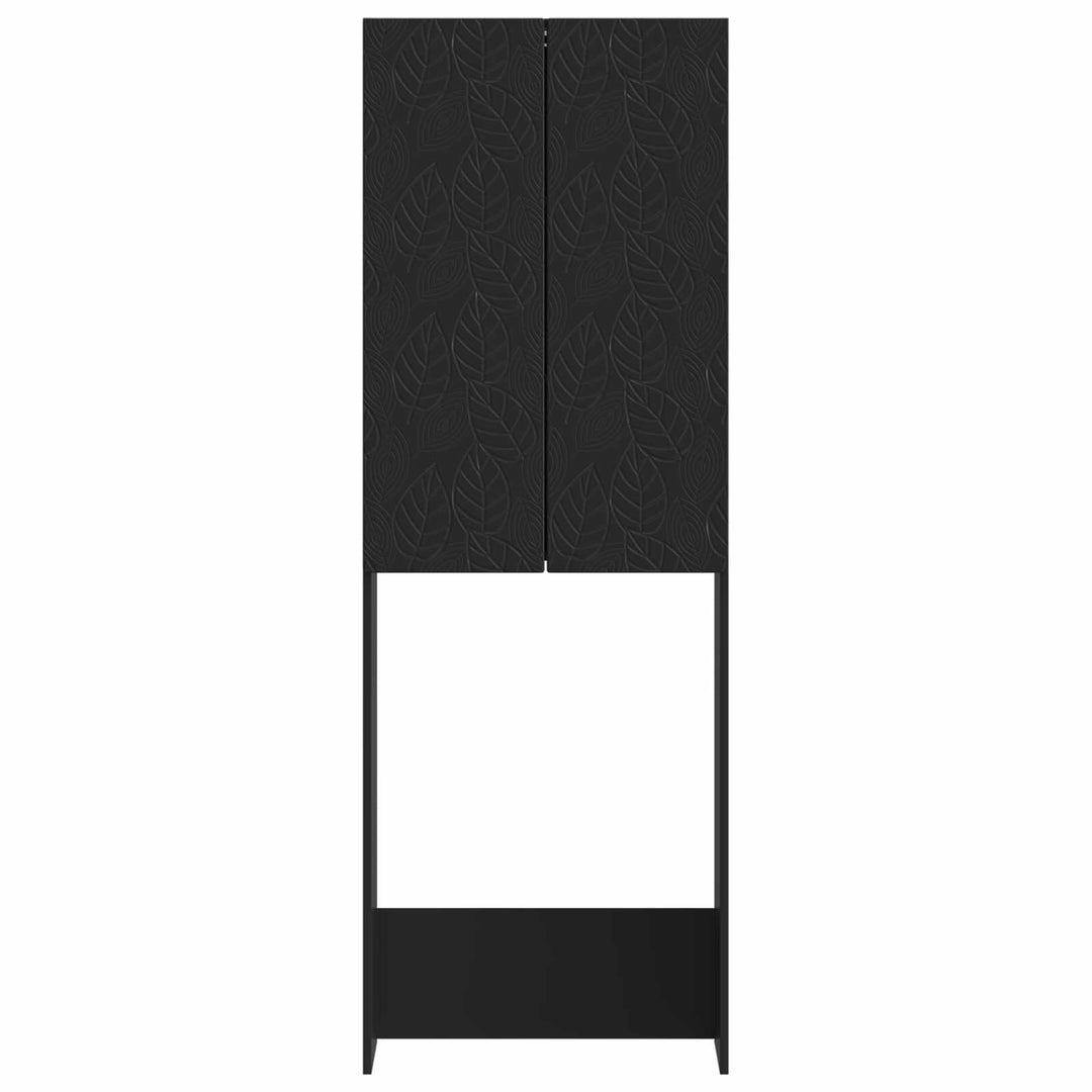 Toilet Skab DELFT Sort 66 x 25,5 x 190 cm Konstrueret træ