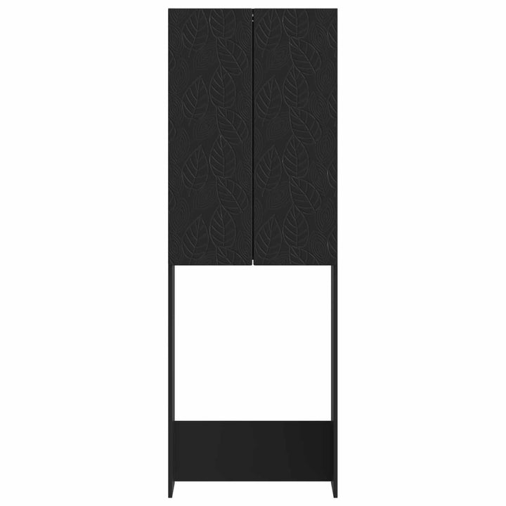 Toilet Skab DELFT Sort 66 x 25,5 x 190 cm Konstrueret træ