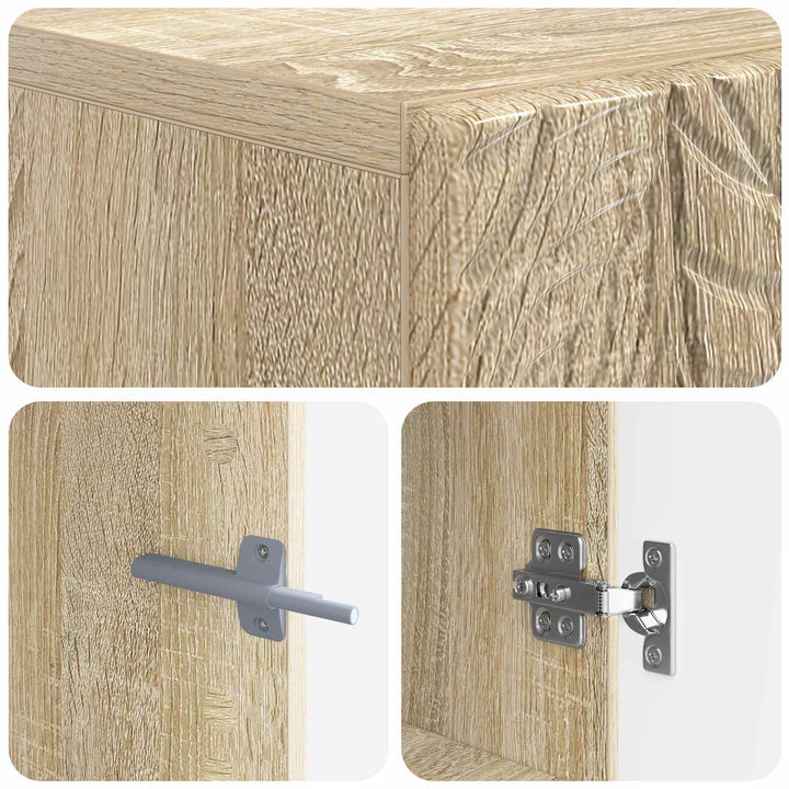 Toilet Skab DELFT Sonoma-eg 66 x 25,5 x 190 cm Konstrueret træ