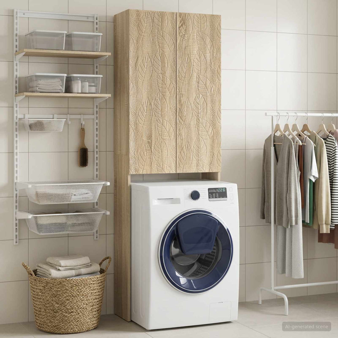 Toilet Skab DELFT Sonoma-eg 66 x 25,5 x 190 cm Konstrueret træ