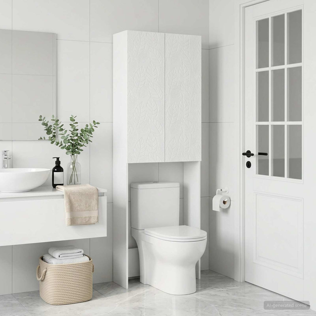 Toilet Skab DELFT Hvid højglans 66 x 25,5 x 190 cm