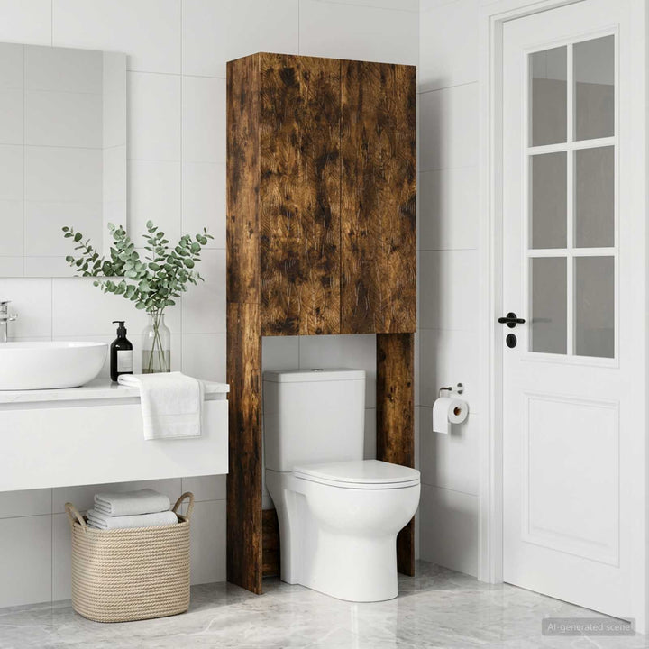 Toilet Skab DELFT Røget eg 66 x 25,5 x 190 cm Konstrueret træ