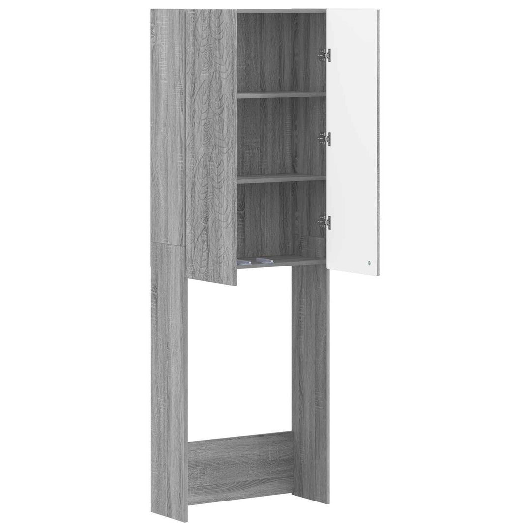 Toilet Skab DELFT Grå Sonoma 66 x 25,5 x 190 cm Konstrueret træ