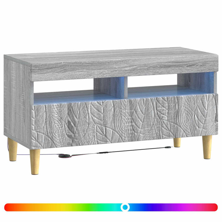 LED TV-skab Grå Sonoma Konstrueret træ