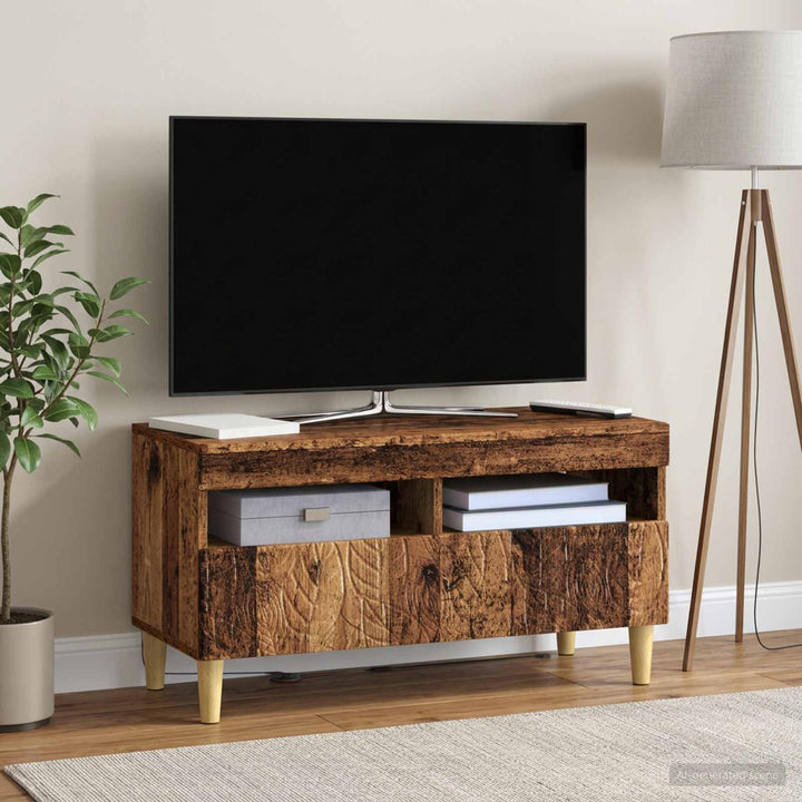 LED TV-skab Gammelt træ Konstrueret træ