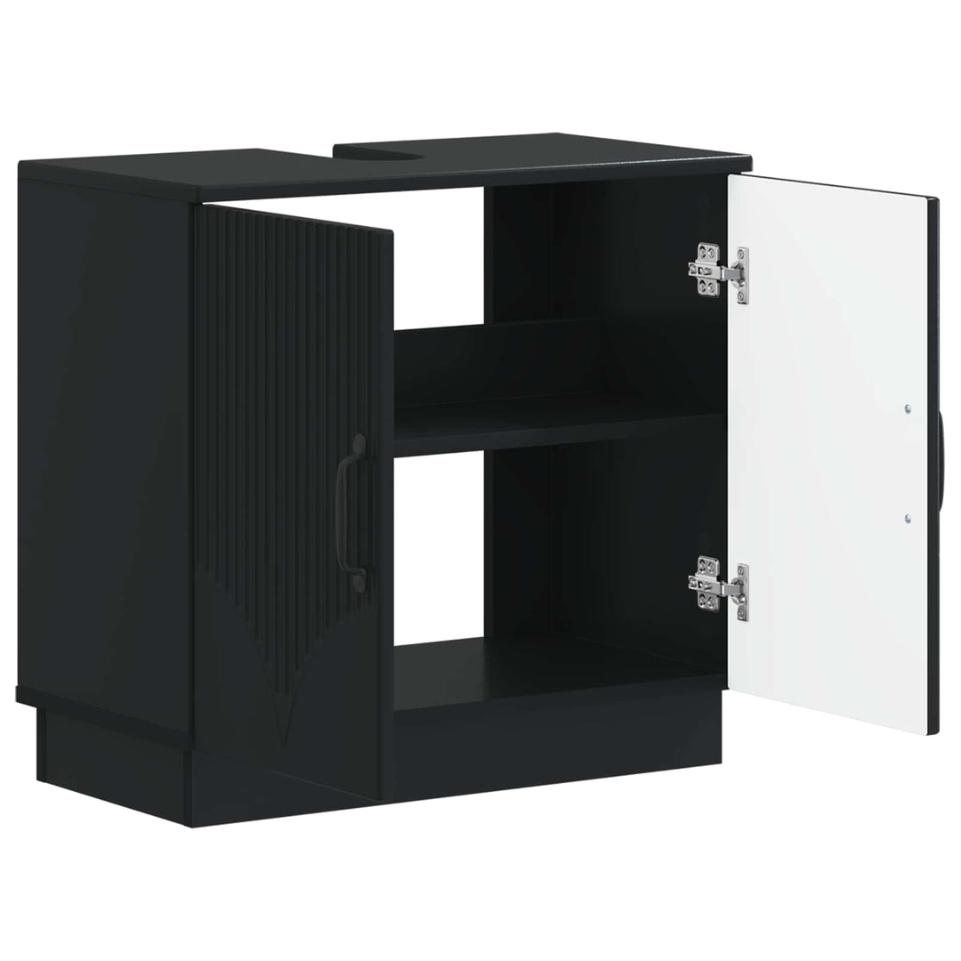 Badeværelsesskabsunder HOORN Sort 59,5 x 31,5 x 56 cm
