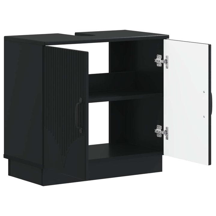 Badeværelsesskabsunder HOORN Sort 59,5 x 31,5 x 56 cm