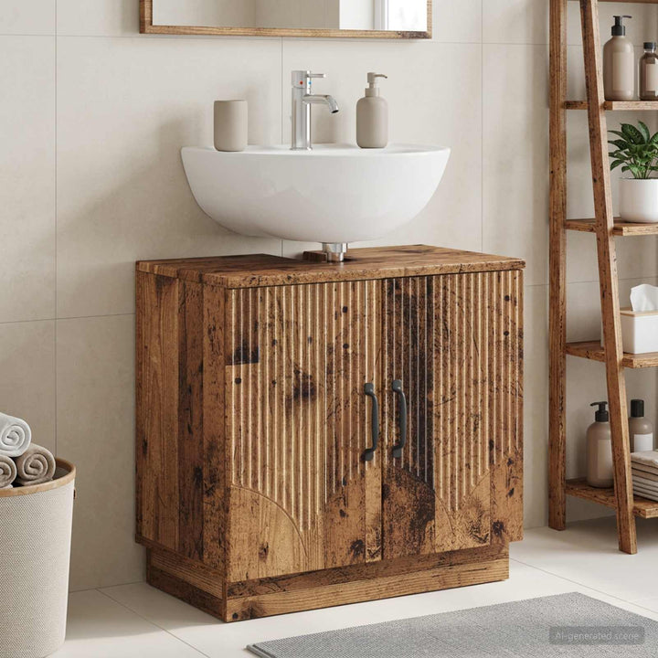 Badeværelsesskabsunder HOORN Gammelt træ 59,5 x 31,5 x 56 cm