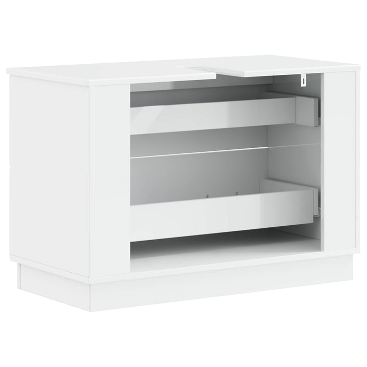 Badeværelsesskabsunder HOORN Hvid højglans 82 x 41 x 56 cm