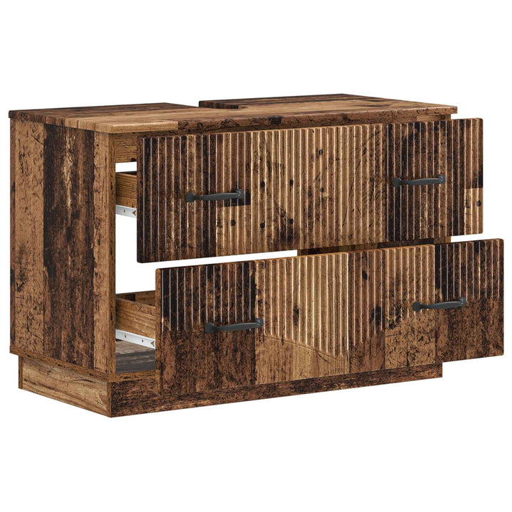Badeværelsesskabsunder HOORN Gammelt træ 82 x 41 x 56 cm