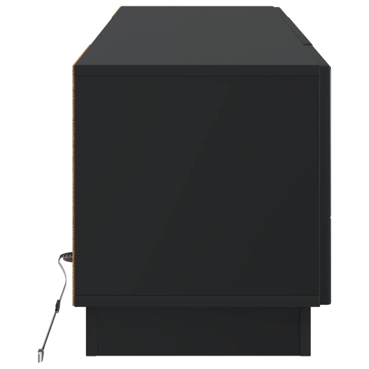 LED TV-skab Sort Konstrueret træ