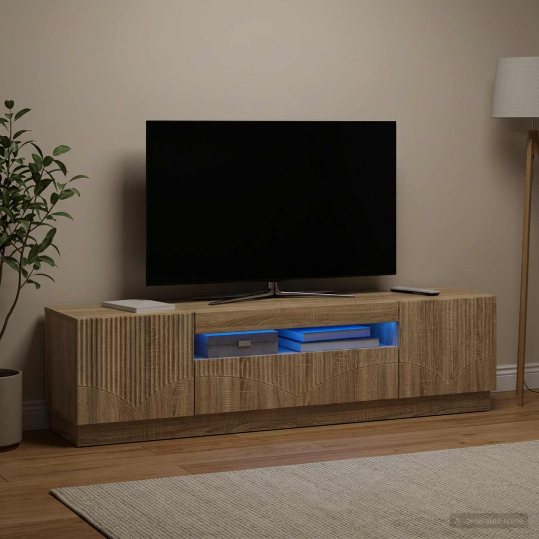 LED TV-skab Sonoma-eg Konstrueret træ