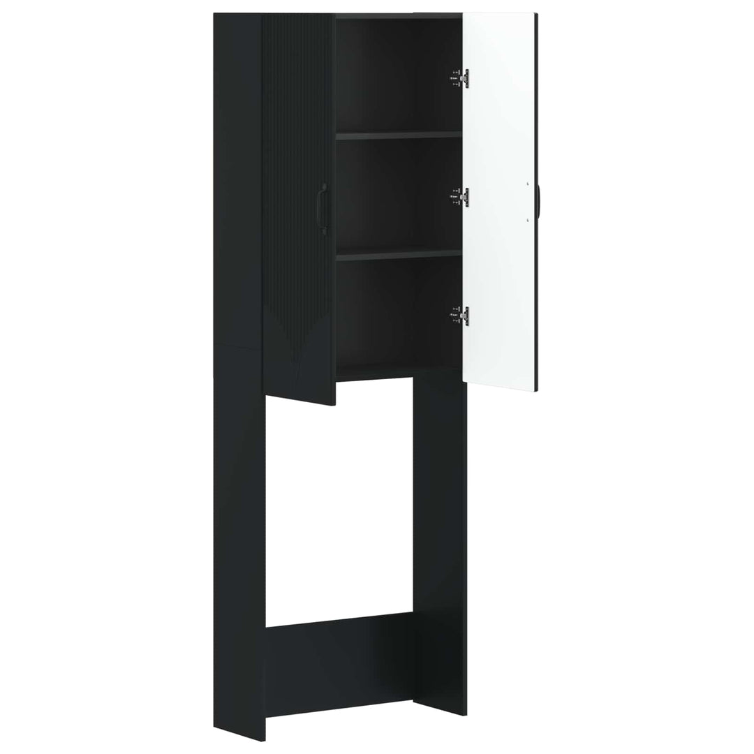 Toilet Skab HOORN Sort 66 x 25,5 x 190 cm Konstrueret træ