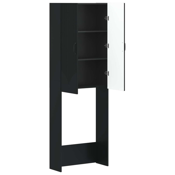 Toilet Skab HOORN Sort 66 x 25,5 x 190 cm Konstrueret træ