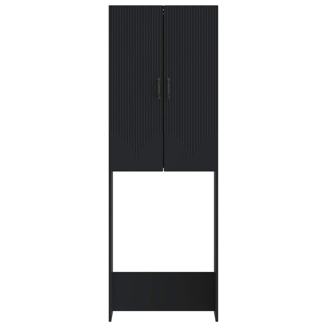 Toilet Skab HOORN Sort 66 x 25,5 x 190 cm Konstrueret træ