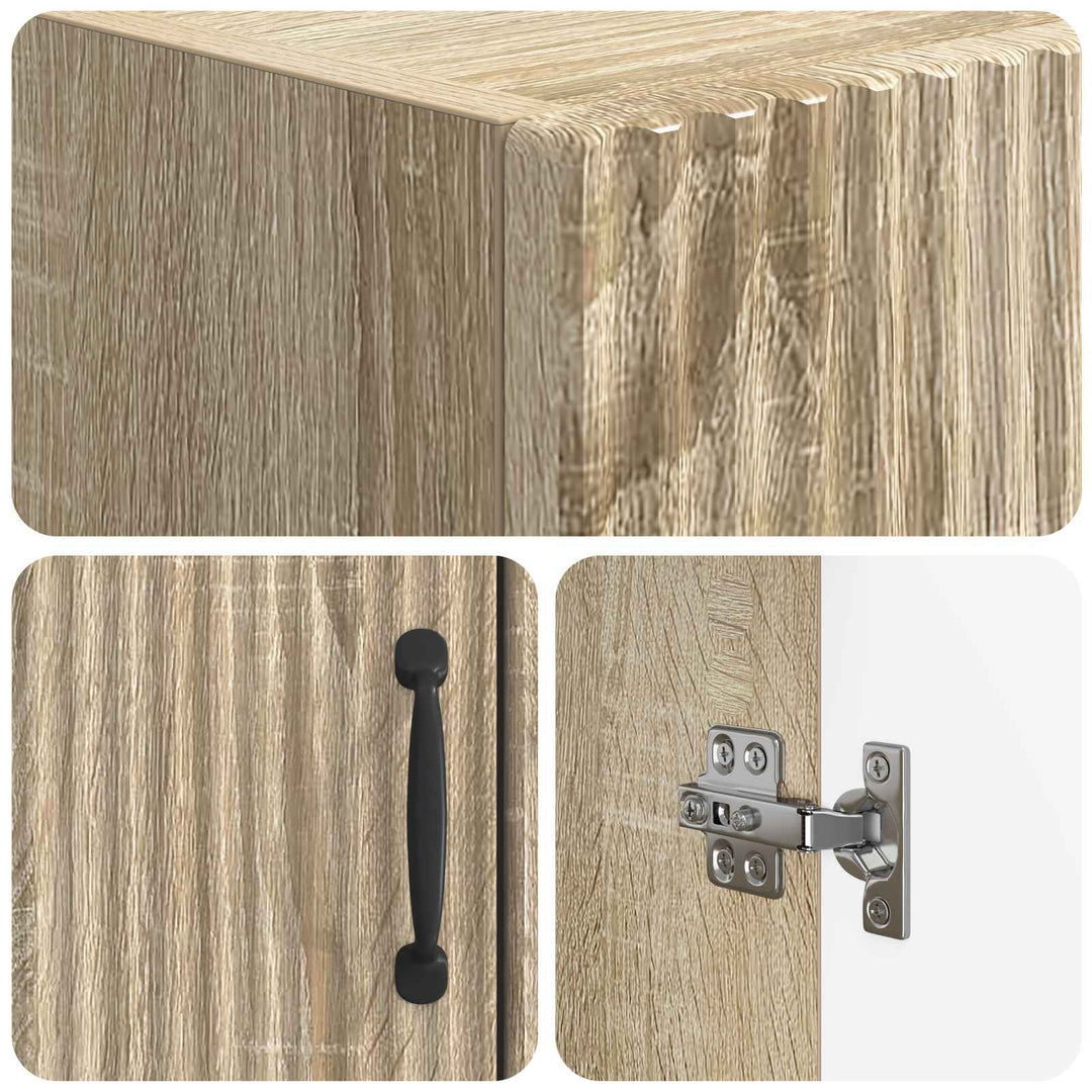 Toilet Skab HOORN Sonoma-eg 66 x 25,5 x 190 cm Konstrueret træ