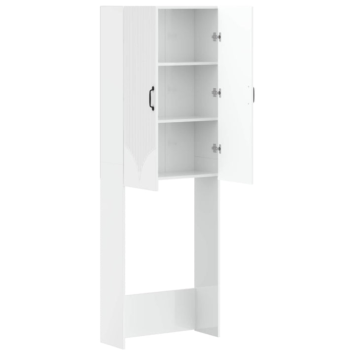 Toilet Skab HOORN Hvid højglans 66 x 25,5 x 190 cm