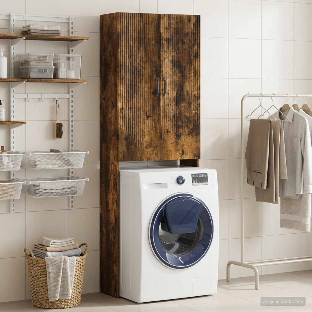 Toilet Skab HOORN Røget eg 66 x 25,5 x 190 cm Konstrueret træ