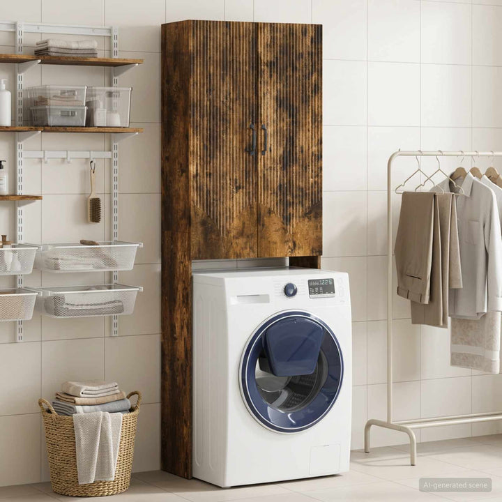 Toilet Skab HOORN Røget eg 66 x 25,5 x 190 cm Konstrueret træ