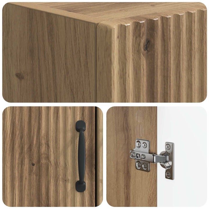 Toilet Skab HOORN Artisan-eg 66 x 25,5 x 190 cm Konstrueret træ