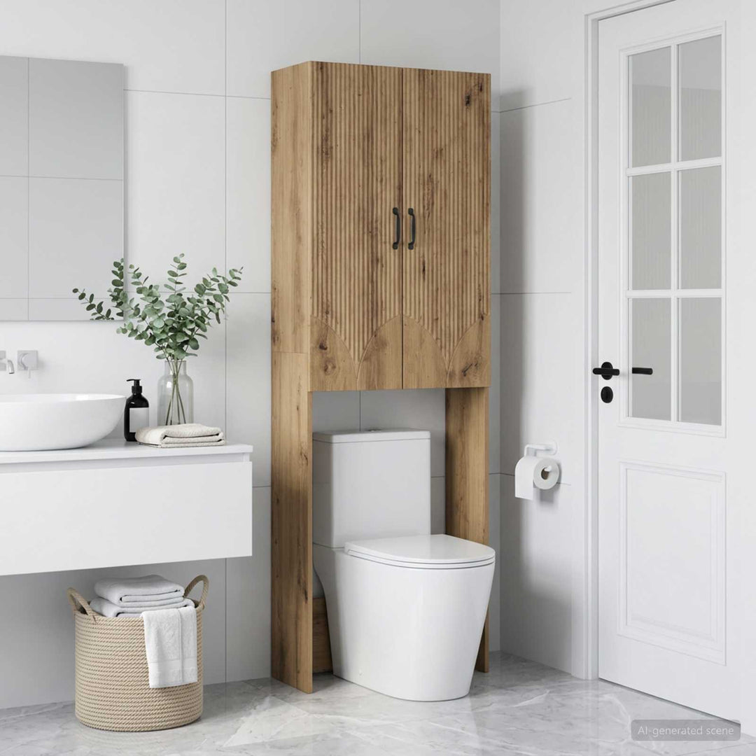 Toilet Skab HOORN Artisan-eg 66 x 25,5 x 190 cm Konstrueret træ