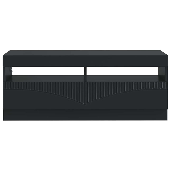 LED TV-skab Sort Konstrueret træ