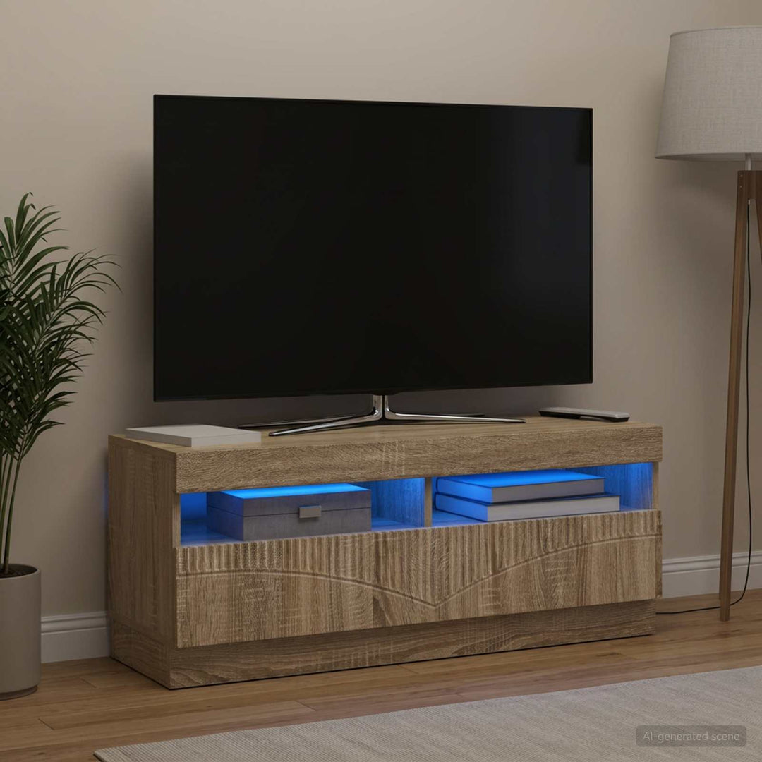 LED TV-skab Sonoma-eg Konstrueret træ
