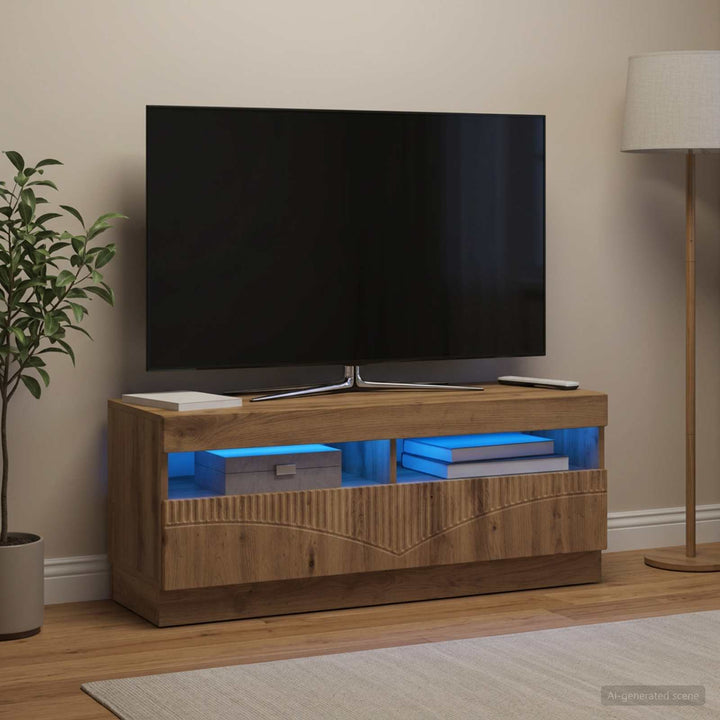 LED TV-skab Artisan-eg Konstrueret træ