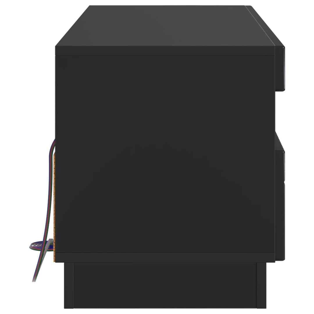 LED TV-skab Sort Konstrueret træ