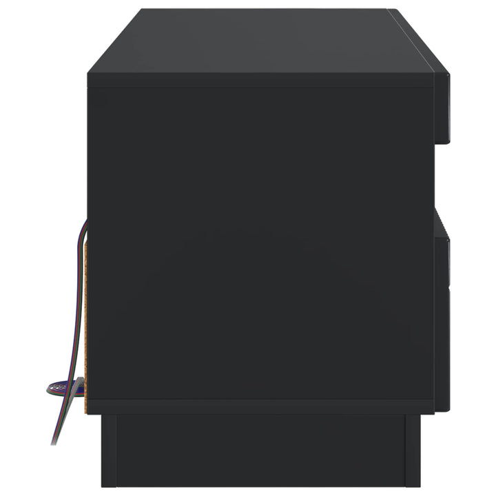 LED TV-skab Sort Konstrueret træ