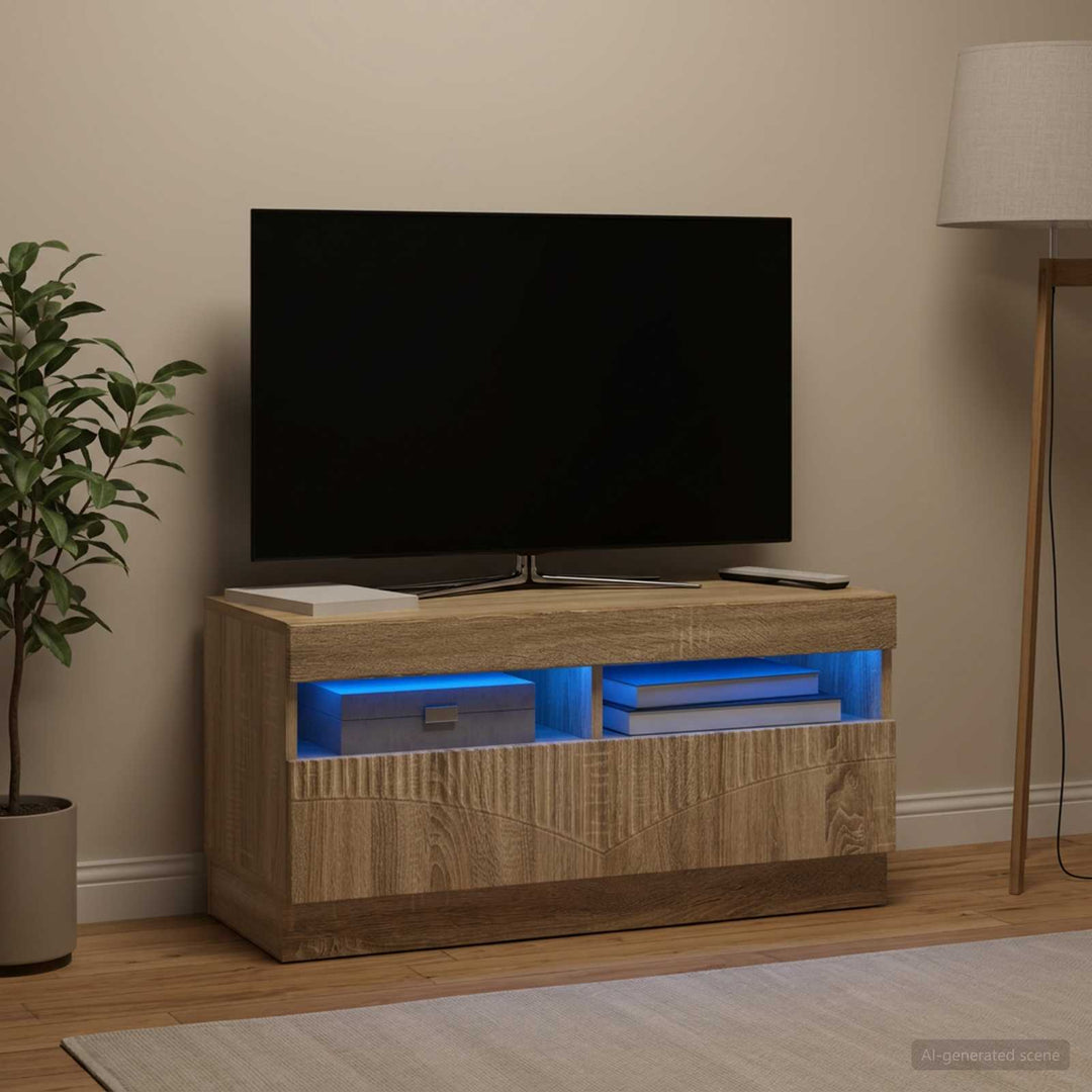LED TV-skab Sonoma-eg Konstrueret træ