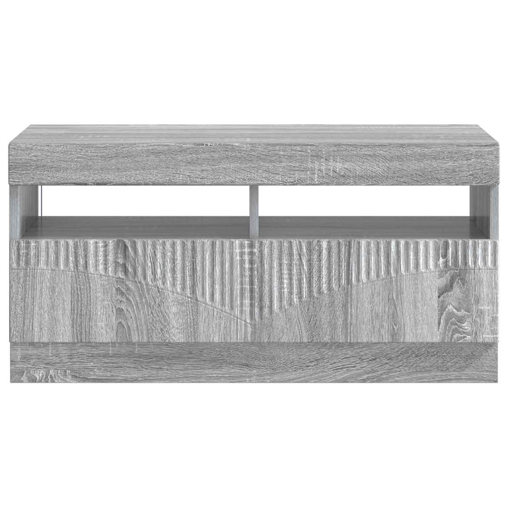 LED TV-skab Grå Sonoma Konstrueret træ