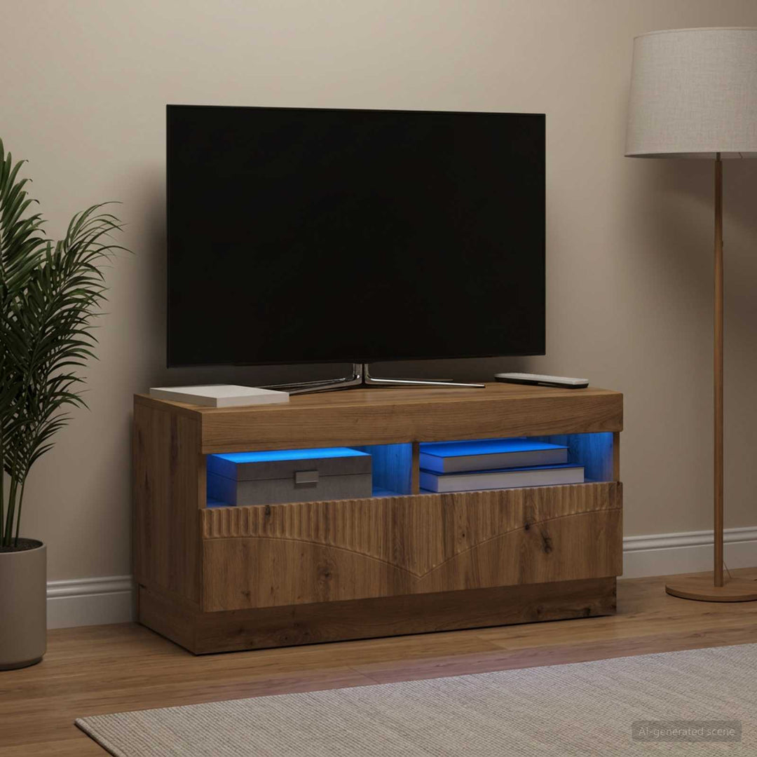 LED TV-skab Artisan-eg Konstrueret træ