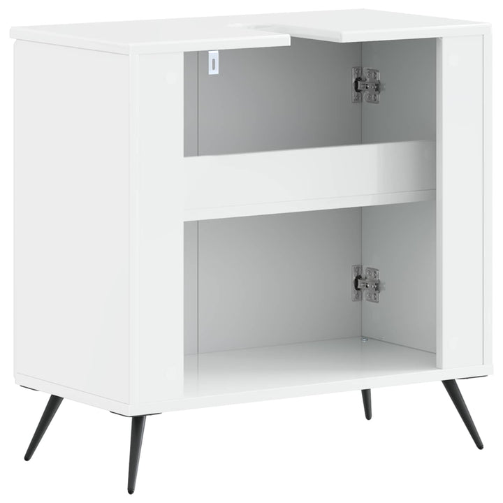 Badeværelsesskabsunder BREDA Hvid højglans 59,5 x 31,5 x 59 cm