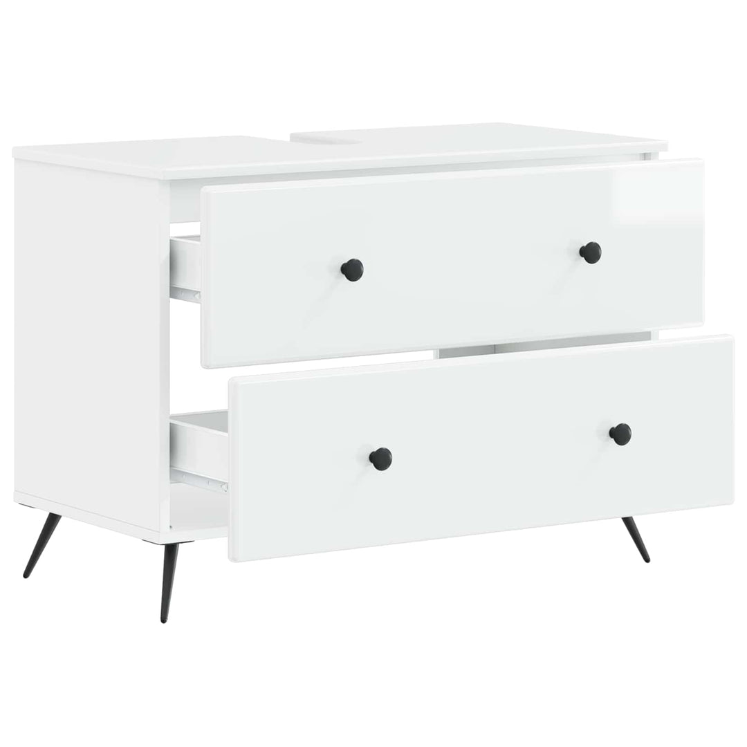 Badeværelsesskabsunder BREDA Hvid højglans 82 x 41 x 59 cm
