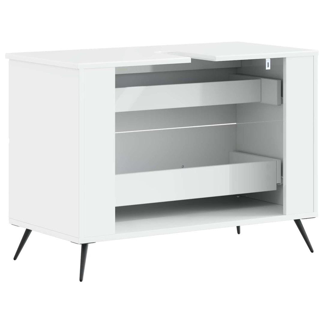 Badeværelsesskabsunder BREDA Hvid højglans 82 x 41 x 59 cm