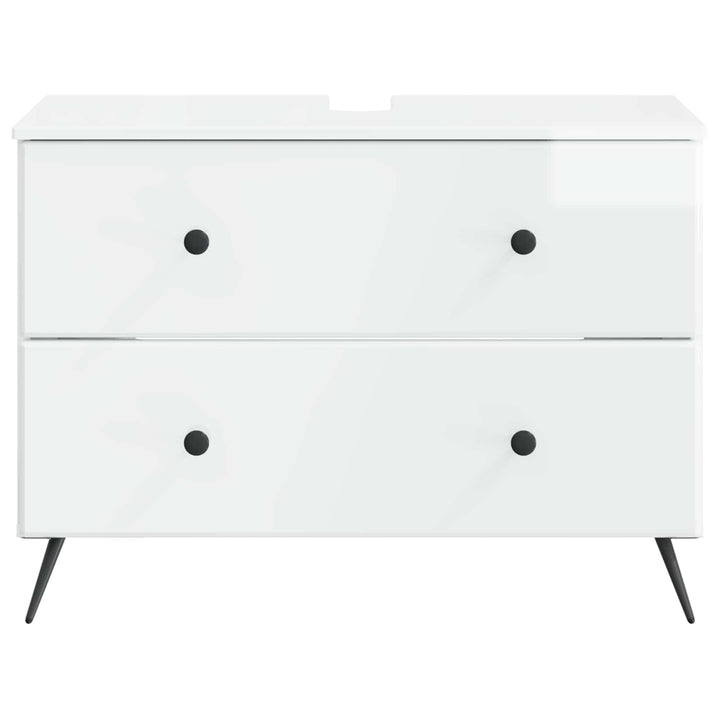Badeværelsesskabsunder BREDA Hvid højglans 82 x 41 x 59 cm