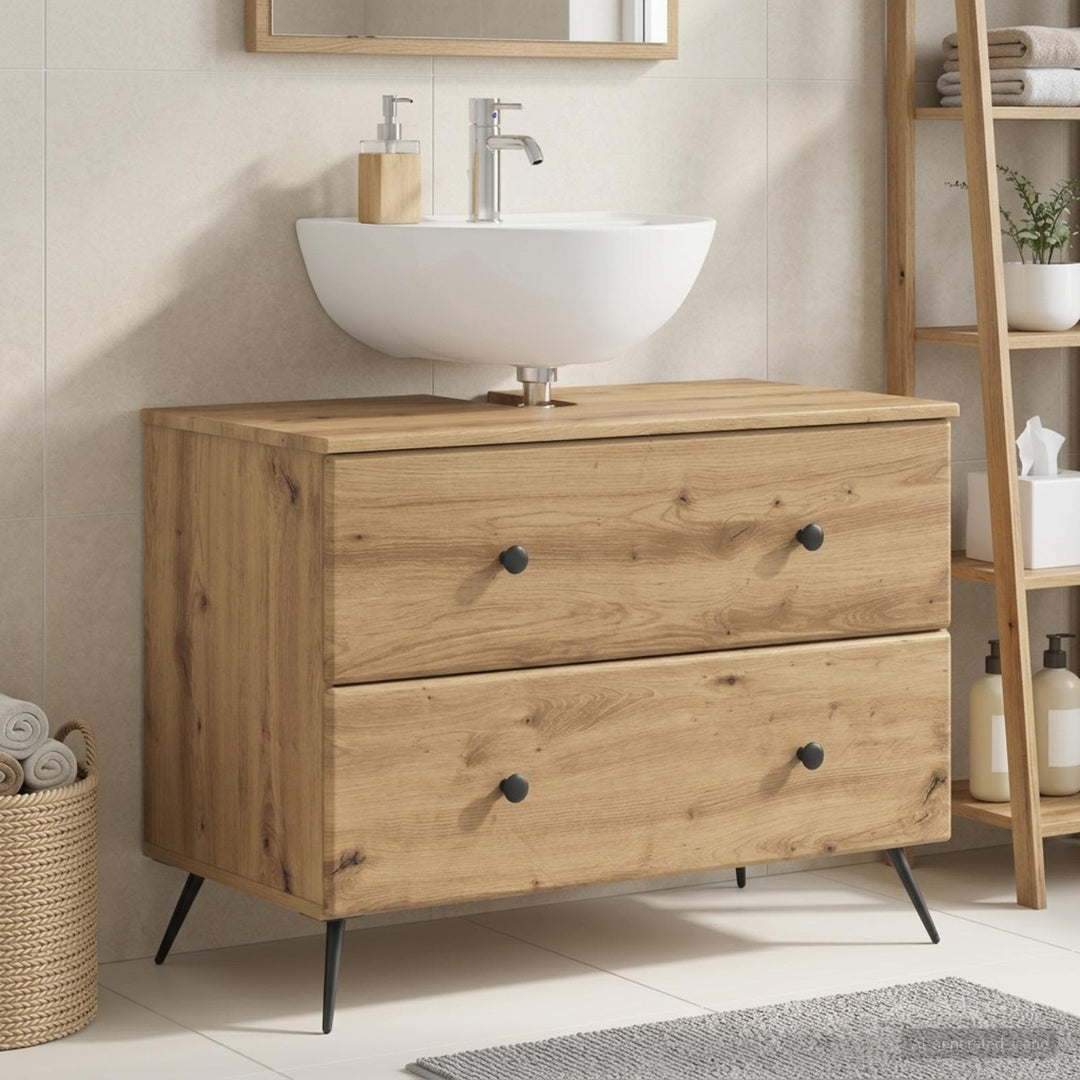 Badeværelsesskabsunder BREDA Artisan-eg 82 x 41 x 59 cm
