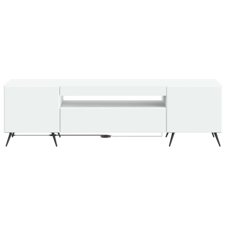 LED TV-skab Hvid Konstrueret træ