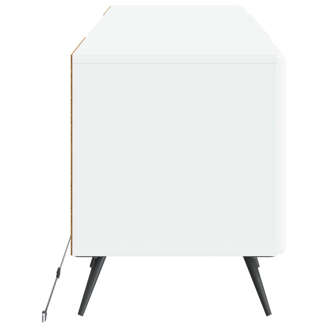 LED TV-skab Hvid Konstrueret træ