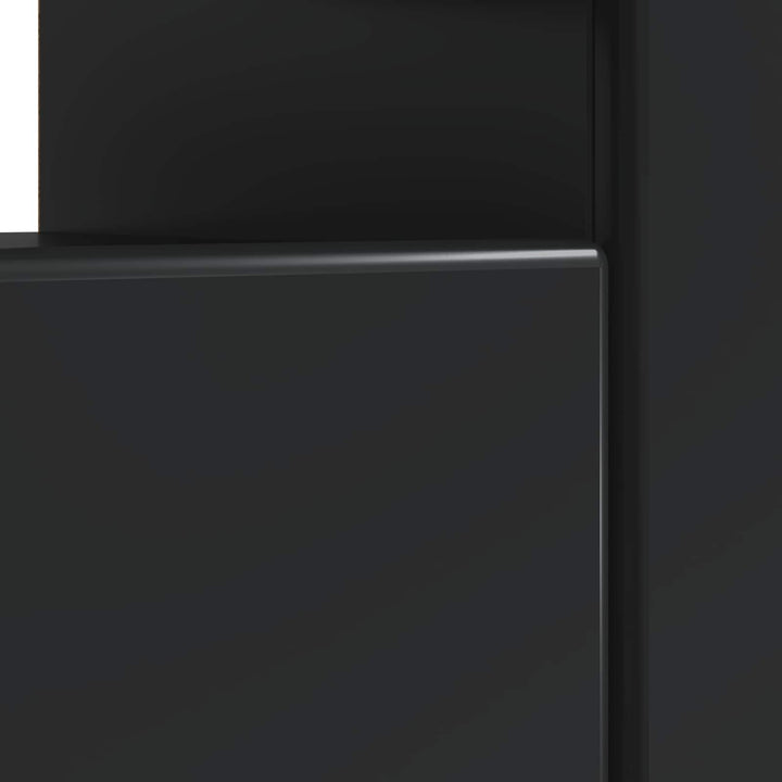 LED TV-skab Sort Konstrueret træ