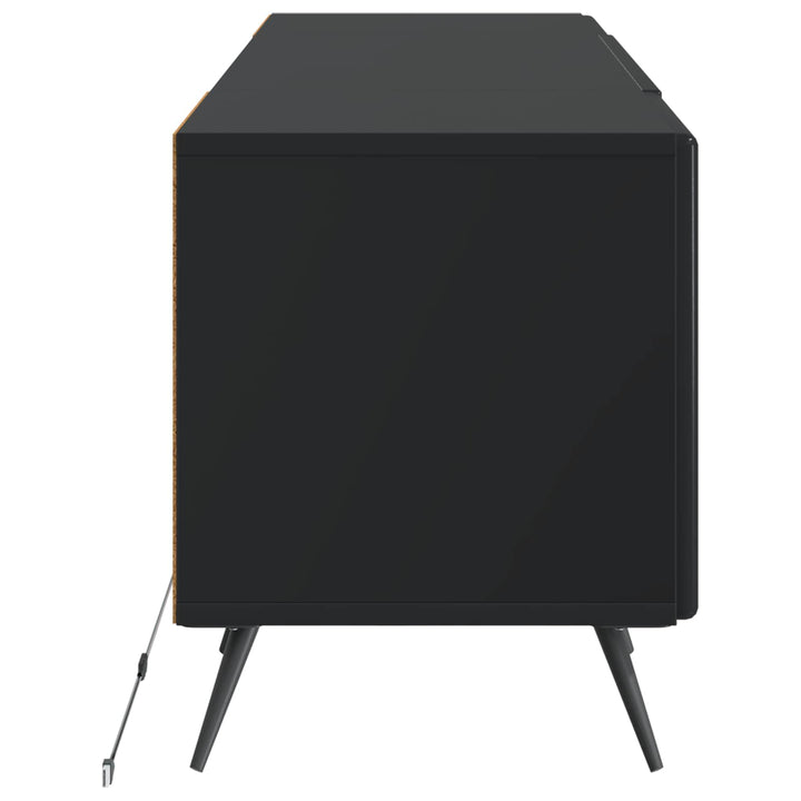 LED TV-skab Sort Konstrueret træ