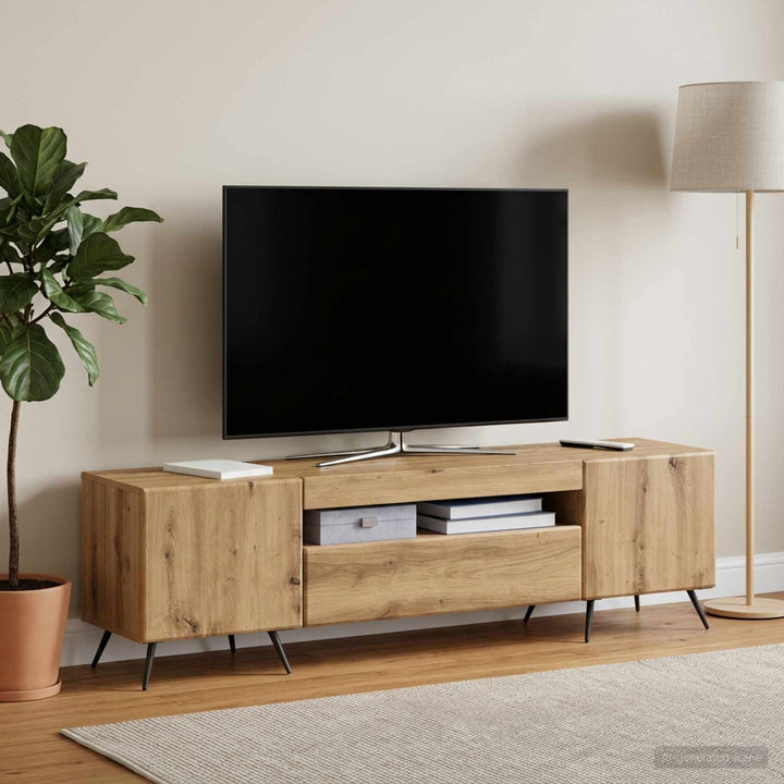 LED TV-skab Artisan-eg Konstrueret træ